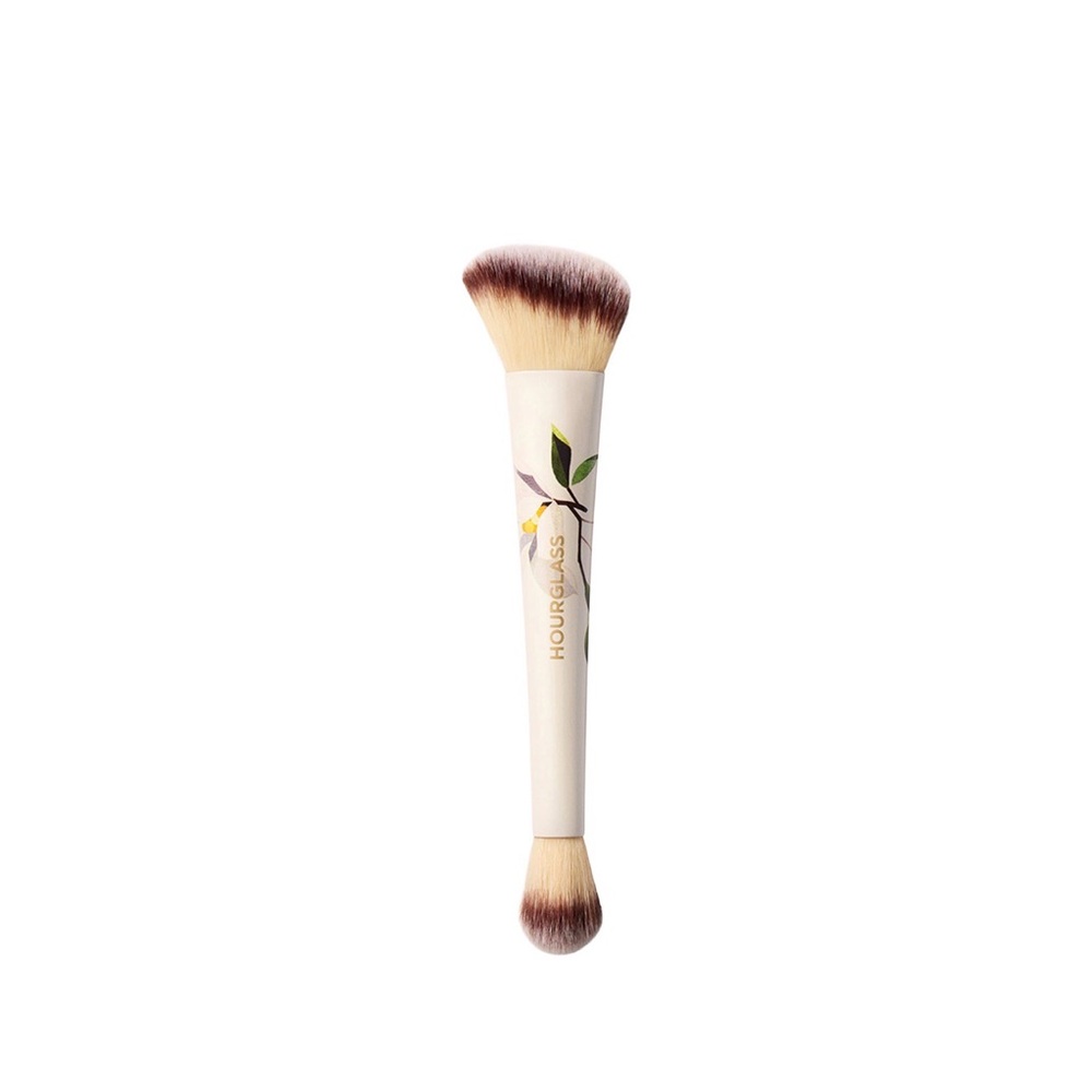 SOLD Hourglass Dual-Ended Brush - Cream and Brown